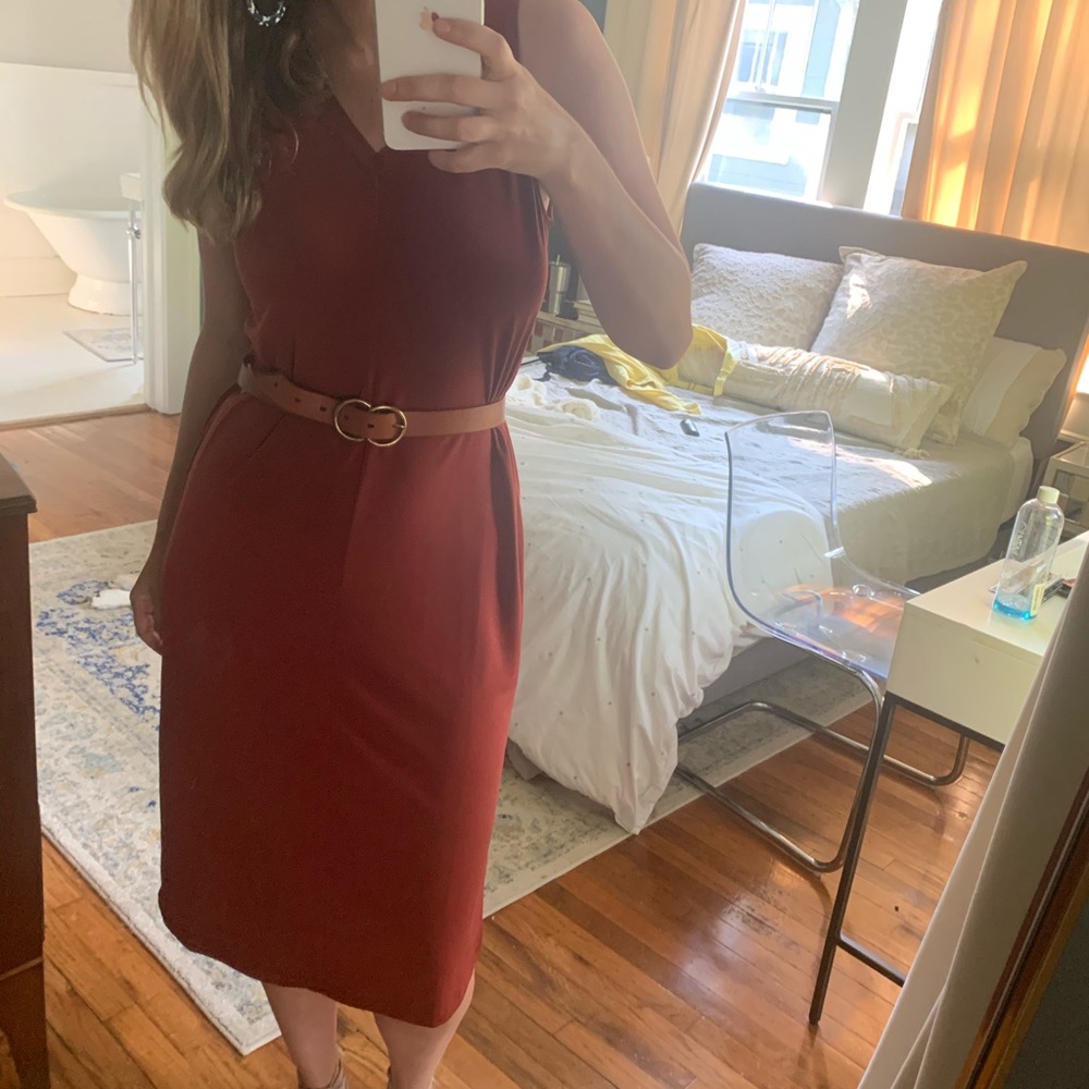 Casual cool rust Banana Republic dress
